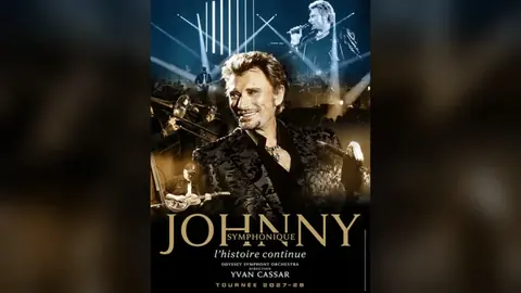 Affiche de Johnny Symphonique, l’histoire continue, tournée 2027-2028 dirigée par Yvan Cassar